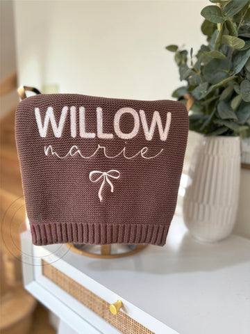 Custom Embroidered Baby Blanket. Custom Baby Shower Blanket. Baby Shower Gift