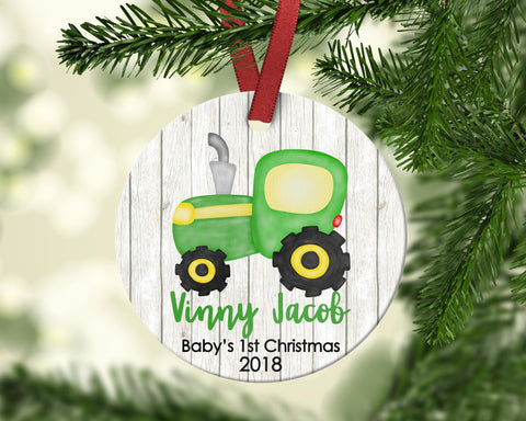 Tractor Christmas Ornament