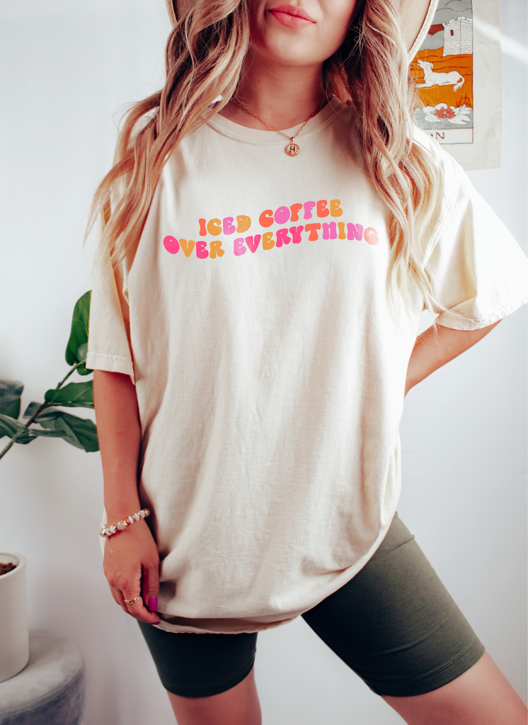 Iced Coffee Over Everything Crewneck Tshirt