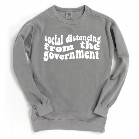 Social Distancing From The Government  Crewneck Sweatshirt