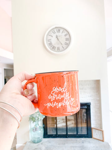 Good Morning Pumpkin Camp Style Coffee Mug