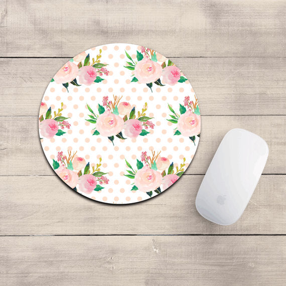 Pink Floral Mousepad