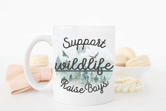Support Wildlife Raise Boys Coffee Mug