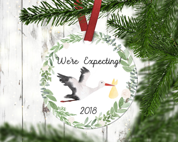 Pregnancy Christmas Ornament. We're Expecting Ornament