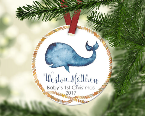 Baby Whale Christmas Ornament