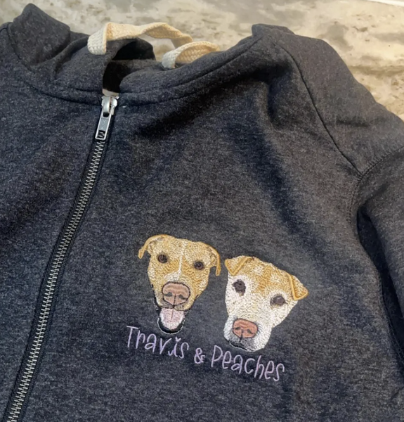 Custom Embroidered Pet Crewneck Sweatshirt, Custom Dog Shirt, Custom Cat Sweatshirt