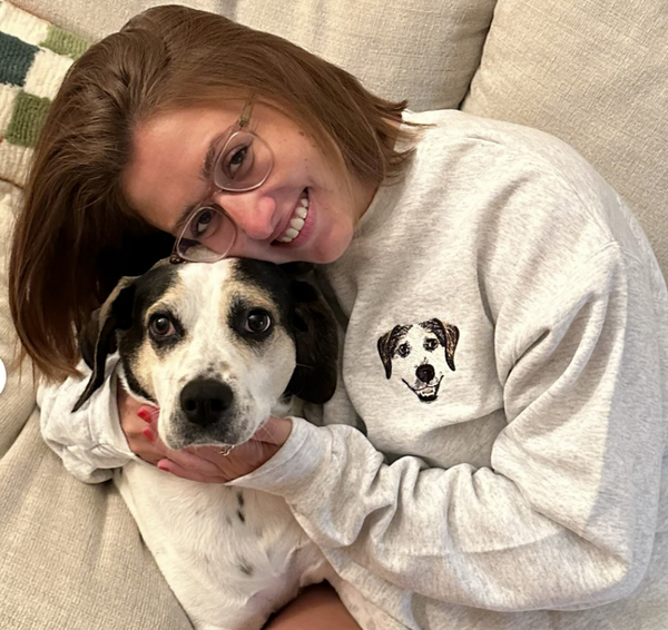 Custom Embroidered Pet Crewneck Sweatshirt, Custom Dog Shirt, Custom Cat Sweatshirt