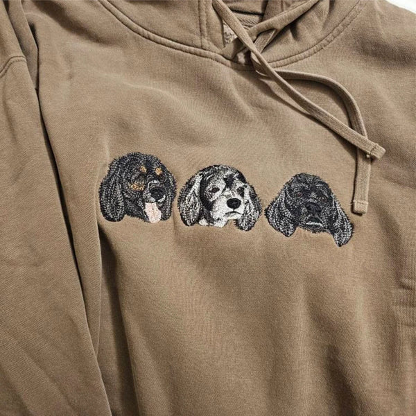 Custom Embroidered Pet Hoodie Sweatshirt, Custom Dog Shirt, Custom Cat Sweatshirt Hoodie