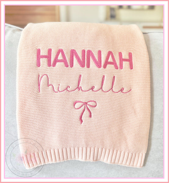 Custom Embroidered Baby Blanket. Custom Baby Shower Blanket. Baby Shower Gift