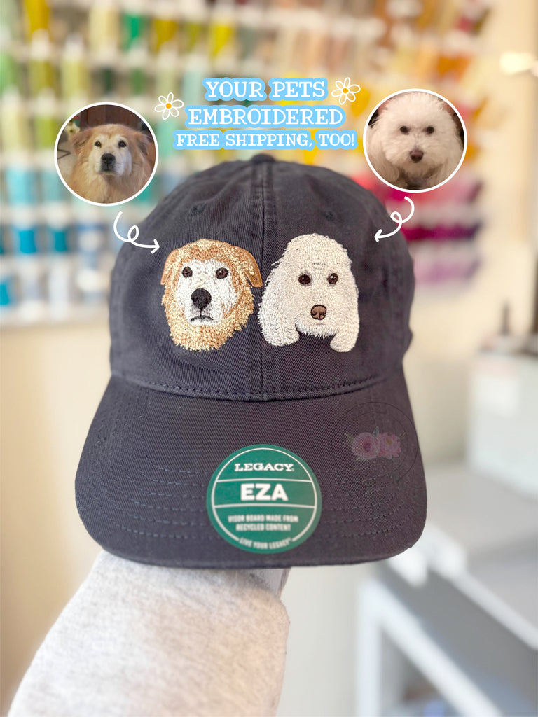 Custom Embroidered Pet Hat. Custom Dog Hat, Custom Cat Hat, Embroidered pet Dad Hat