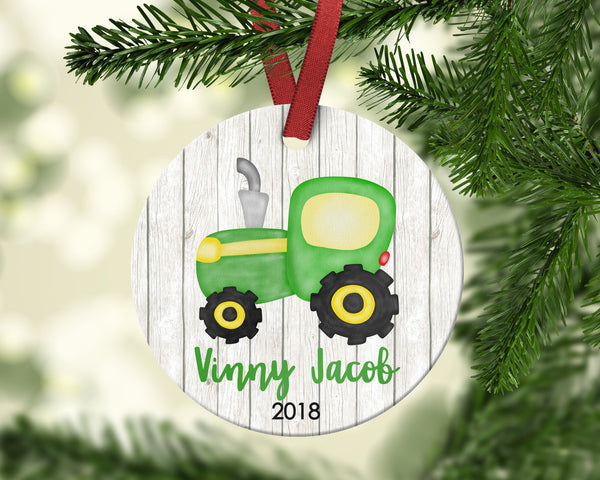 Children’s Tractor Christmas Ornament