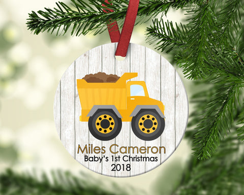 Baby’s First Christmas Dump Truck Christmas Ornament