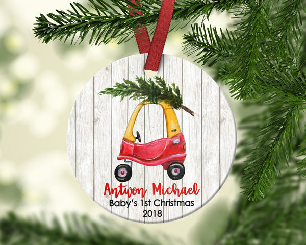 Little Tykes Cozy Coupe baby’s first christmas ornament