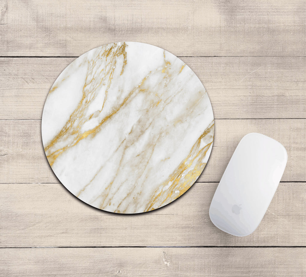 Gold marble mousepad