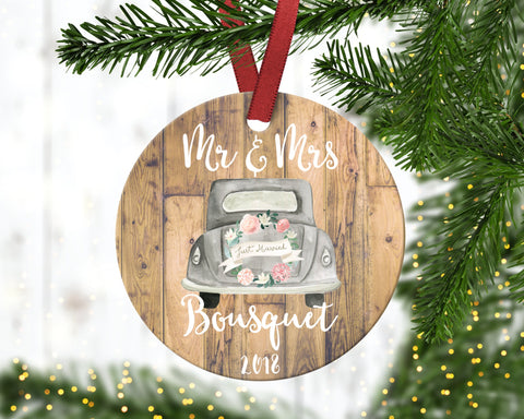 Mr & Mrs Christmas Ornament. Personalized