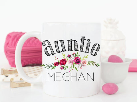 Auntie “Custom Name” Mug