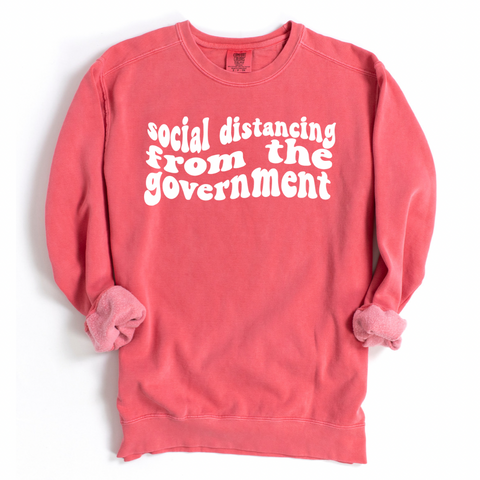 Social Distancing From The Government  Crewneck Sweatshirt