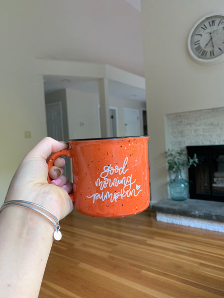 Good Morning Pumpkin Camp Style Coffee Mug