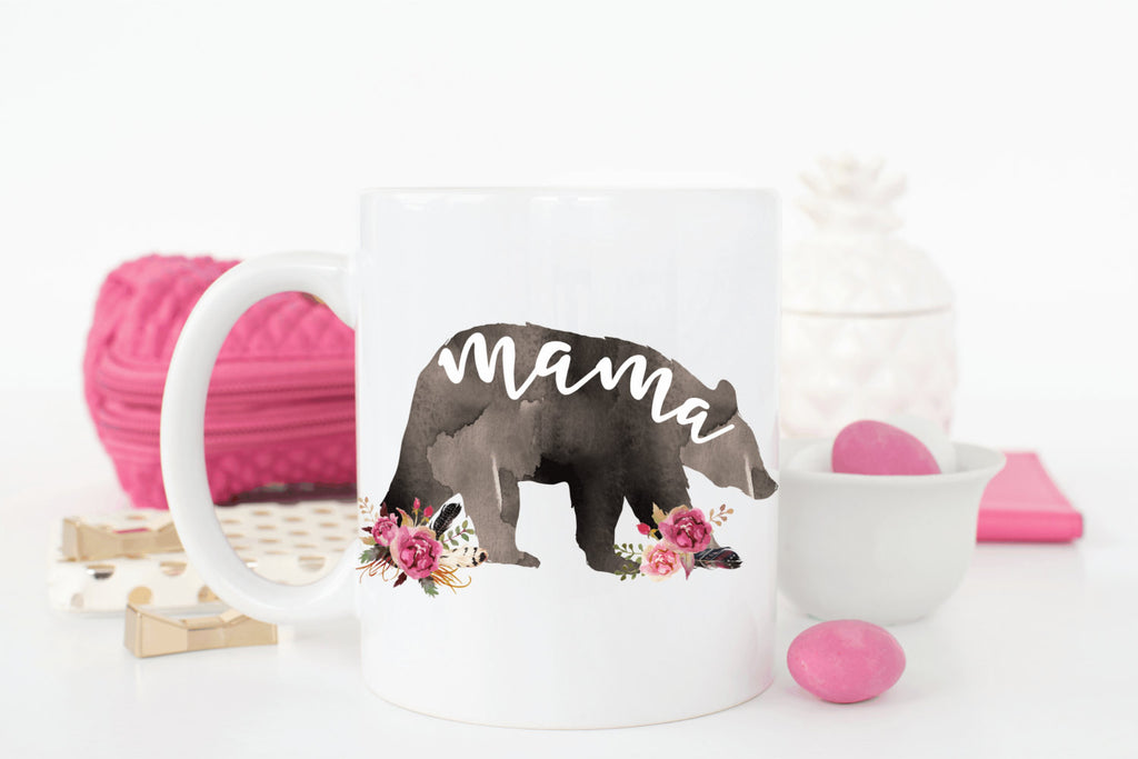 Mama Bear Floral Coffee Mug