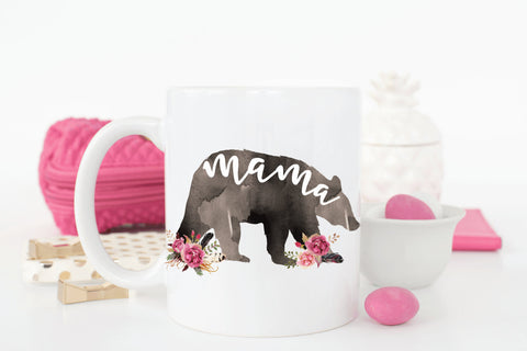 Mama Bear Floral Coffee Mug