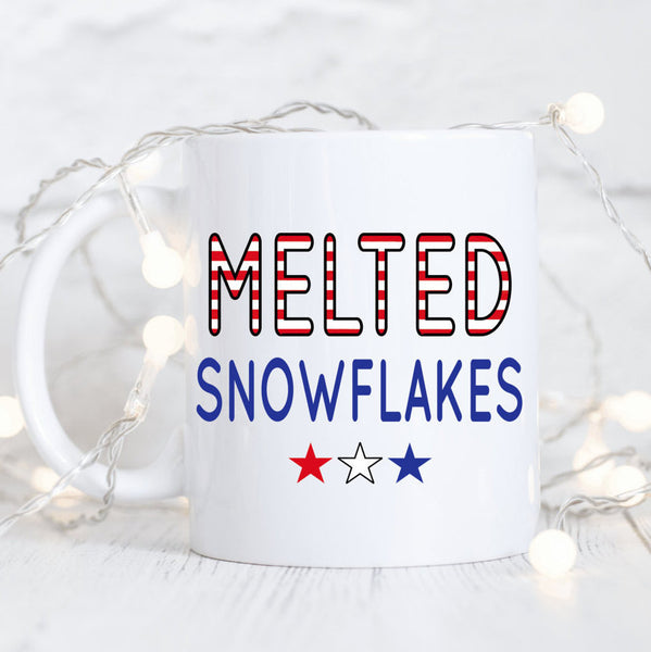 Melted snowflakes coffee mug