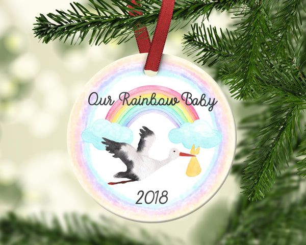 Rainbow Baby Gift.Rainbow Baby Christmas Ornament