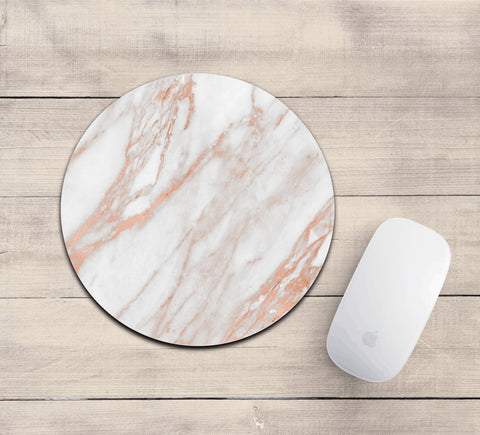 Rose gold marble mousepad