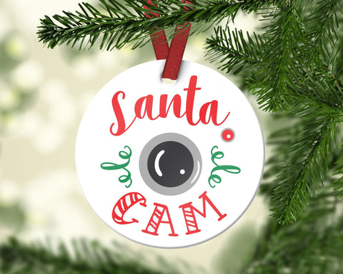 Santa Cam Christmas Ornament