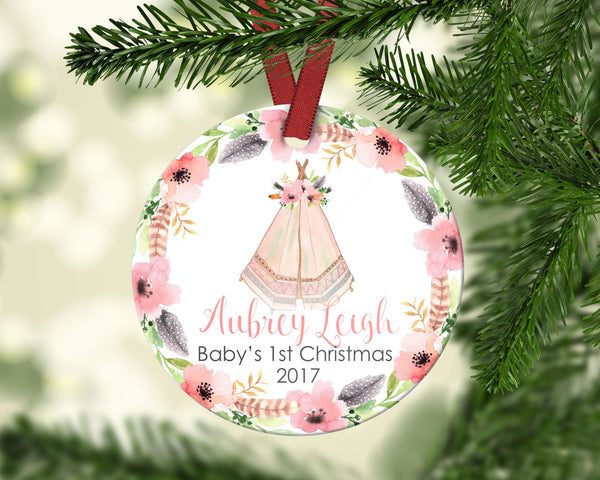 Baby's first Christmas ornament. Personalized